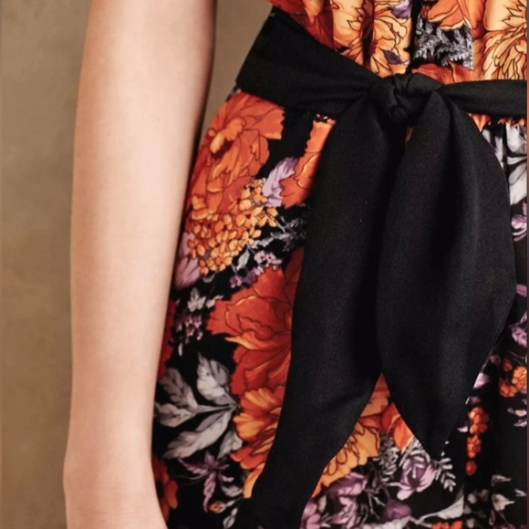 Anthropologie Silk Enbee Floral Jumpsuit Womens 0 XS Flawless - Picture 2 of 16
